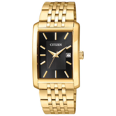 Image of Citizen Quartz Watch 26mm Men's Watch - Gold-Tone Case, Bracelet & Black Dial