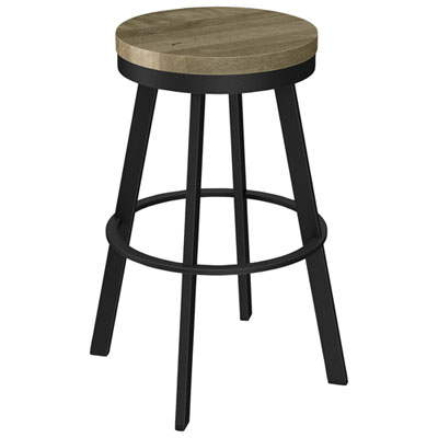 Image of Warner Modern Counter Height Barstool - Black Coral/Sand Dust