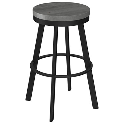 Image of Warner Modern Counter Height Barstool - Black Coral/Stone Dust