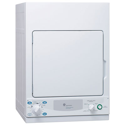 Sécheuse Électrique De 3,6 Pi³ Spacemaker De Ge (Pcks443Ebww) - Blanc - Boîte Ouverte - Parfait État