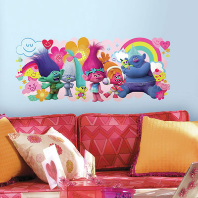 Image of RoomMates Trolls Movie Giant Wall Decals