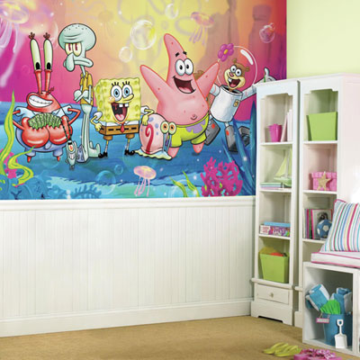 Image of RoomMates SpongeBob Squarepants 6' x 10.5' Wallpaper Mural