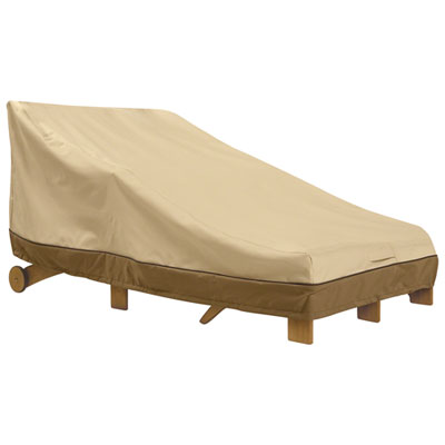 Image of Classic Accessories Veranda Water Resistant Double Wide Chaise Lounge Cover - 55   x 33   x 80   - Beige