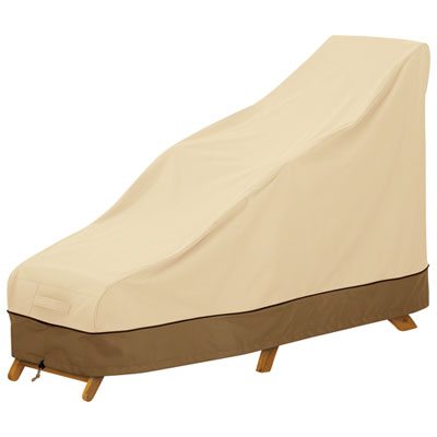 Image of Classic Accessories Veranda Water Resistant Chaise Lounge Cover - 25   x 37   x 65   - Beige