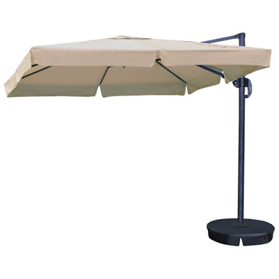 Image of Island Umbrella Santorini II Full-Sized 9.7 ft. Cantilever Patio Umbrella - Beige