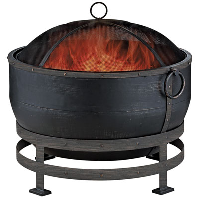 Image of Blue Rhino Wood-Burning Fire Bowl Pit with Kettle Design