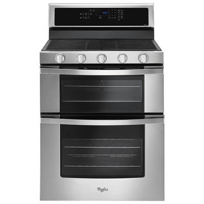 Whirlpool 30" 6.0 Cu. Ft. Double Oven 5-Burner Slide-In Gas Range (WGG745S0FS) - Stainless Steel Best product