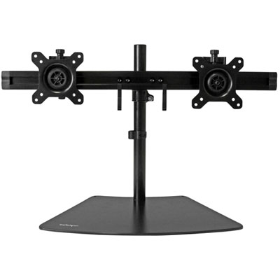 Support Horizontal À Deux Bras Pour Moniteurs De 24 Po De Startech - Noir