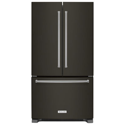 KitchenAid 36" 20 Cu. Ft. Counter-Depth French Door Refrigerator (KRFC300EBS) -Black Stainless Steel Love this fridge
