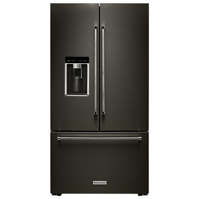 KitchenAid 36" 23.8 Cu. Ft. Counter-Depth French Door Refrigerator (KRFC704FBS) - Black [This review was collected as part of a promotion