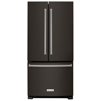 KitchenAid 33" 22.1 Cu. Ft. French Door Refrigerator (KRFF302EBS) - Black Stainless Steel Awesome fridge