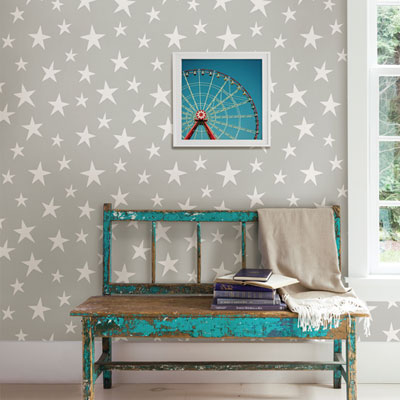 Image of NuWallpaper Stardust Peel & Stick Wallpaper - Grey