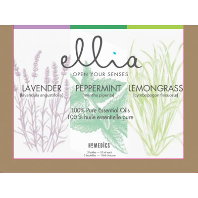 Image of HoMedics Ellia Lavender/Peppermint/Lemon Grass Essential Oils 3-Pack (ARM-EO10AP1-CA)