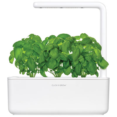 Image of Click and Grow Smart Indoor Garden (SGS1US) with Basil Seed Capsule Refill - 3 Pack - White