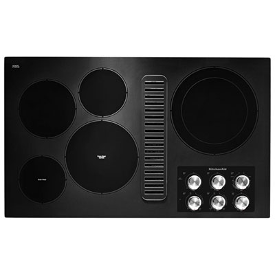 Image of KitchenAid 36   5-Element Electric Cooktop (KCED606GBL) - Black