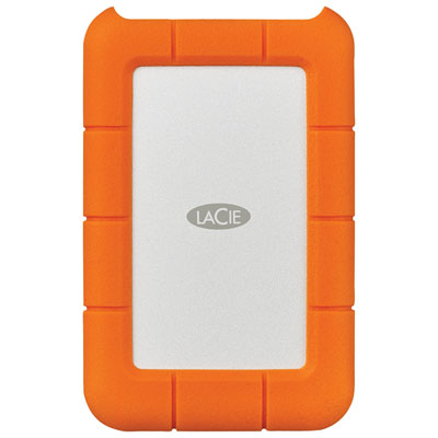 Image of LaCie Rugged 1TB USB-C Portable External Hard Drive for PC/Mac (STFR1000800) - Orange