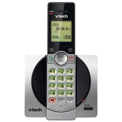 VTech 1-Handset DECT 6.0 Cordless Phone With Caller ID (CS6919) - Silver