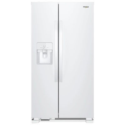 Whirlpool 36" 24.5 Cu. Ft. Side-By-Side Refrigerator w/ Ice Dispenser (WRS325SDHW) - White Nice and white!