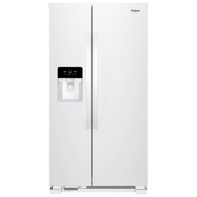 Whirlpool 33" 21.2 Cu. Ft. Side-By-Side Refrigerator w/ Ice Dispenser (WRS321SDHW) -White Fits well into smaller spaces that the larger fridges can't