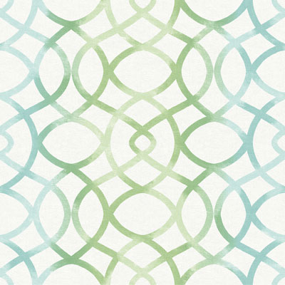 Image of A-Street Prints Geometrie Twister Trellis Wallpaper - Aquamarine