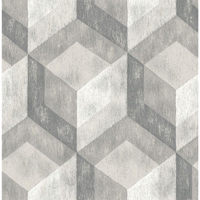 Image of A-Street Prints Reclaimed Ash Rustic Wood Tile Wallpaper - Blue