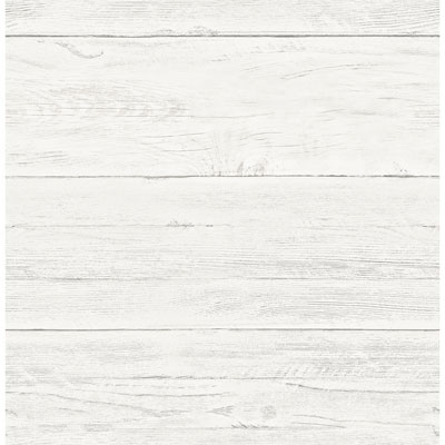 Image of A-Street Prints Reclaimed Washed Boards Wallpaper - Cream White