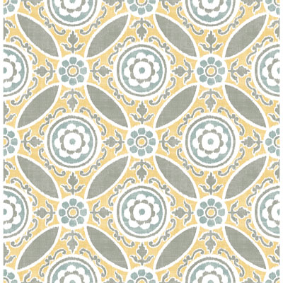 Image of A-Street Prints Solstice Maya Medallion Wallpaper - Yellow