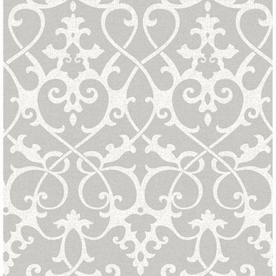 Image of A-Street Prints Symetrie Ironwork Wallpaper - Axiom Grey