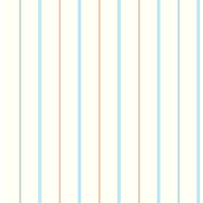 Image of Brewster You Are My Sunshine Little Tailor Pinstripe Wallpaper - Orange/Blue