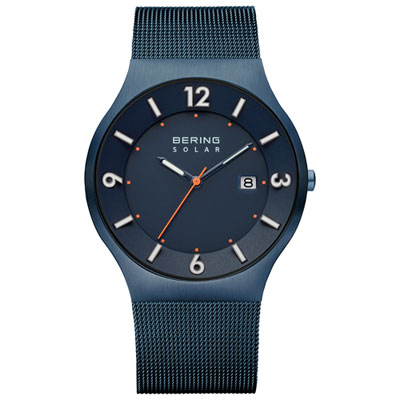 Image of BERING Solar 40mm Men's Analog Casual Watch - Blue