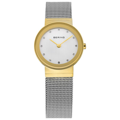 Image of BERING Classic 26mm Women's Analog Casual Watch - Silver/Gold