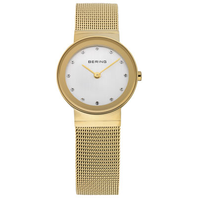 Image of BERING Classic 26mm Women's Analog Casual Watch - Gold/Silver