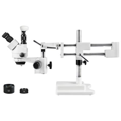 Walter Products 3.5x - 90x Trinocular Stereo Microsope with 144-LED Ring Light (WP-5FZ-IFR07-5N)