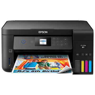 Epson Expression ET-2750 EcoTank Supertank Wireless All-In-One Inkjet Printer