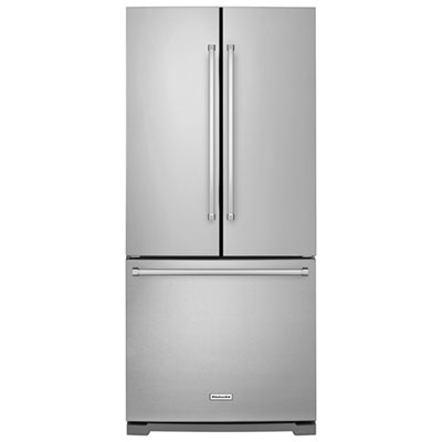 KitchenAid 30" 19.7 Cu. Ft. French Door Refrigerator with Water Dispenser - Open Box -Scratch & Dent Compact size great for small kitchen!