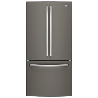 GE 33" 18.6 Cu. Ft. Counter-Depth French Door Refrigerator with LED Lighting (GWE19JMLES) - Slate