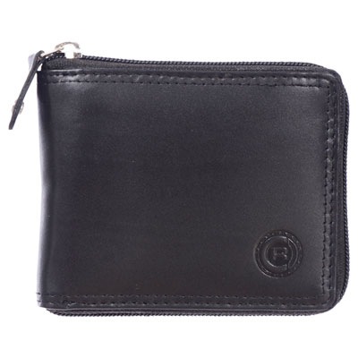 Image of Club Rochelier Traditional Leather Bi-fold Wallet - Black (44300)