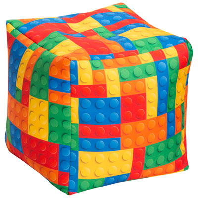 Image of Cube Bricks Contemporary Bean Bag Chair