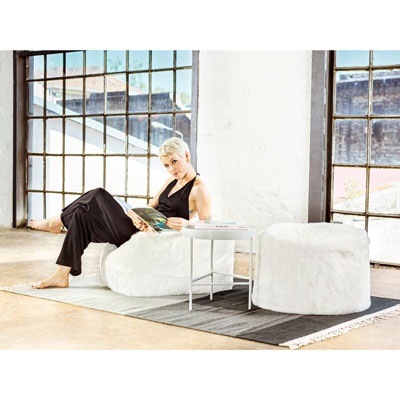 Image of Loft Winterfell Contemporary Bean Bag Chair - White