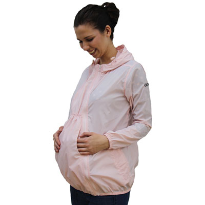 Image of Modern Eternity Ciara Waterproof Maternity Windbreaker - X-Small - Light Pink