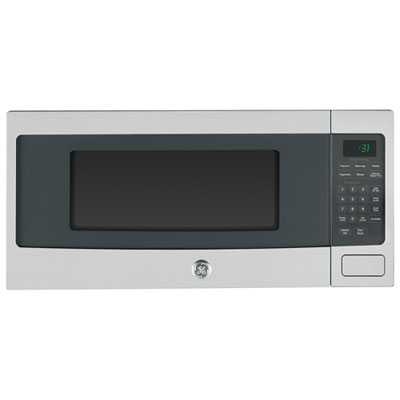 GE Profile 1.1 Cu. Ft. Microwave (PEM10SLFC) - Stainless Steel Compact for countertop