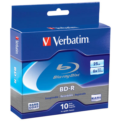 Image of Verbatim 25GB 6X BD-R Disc - 10-Pack