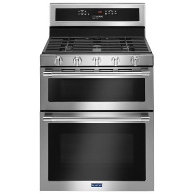Maytag 30" 6.0 Cu. Ft. Double Oven 5-Burner Freestanding Gas Range (MGT8800FZ) - Stainless Steel The BEST!! I love this double range