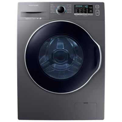 Image of Samsung 2.6 Cu. Ft. High Efficiency SuperSpeed Front Load Steam Washer (WW22K6800AX/a2) - Inox Grey