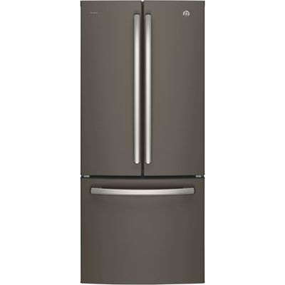 GE Profile 30" 20.8 Cu. Ft. French Door Refrigerator with Water Dispenser (PNE21NMLKES) - Slate