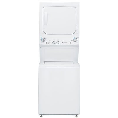 GE 4.4 Cu. Ft. Gas Washer & Dryer Laundry Centre (GUD24GSSMWW) - White This GE model fits perfectly and has the largest washer capacity I could find in the 23 to 24 inch width