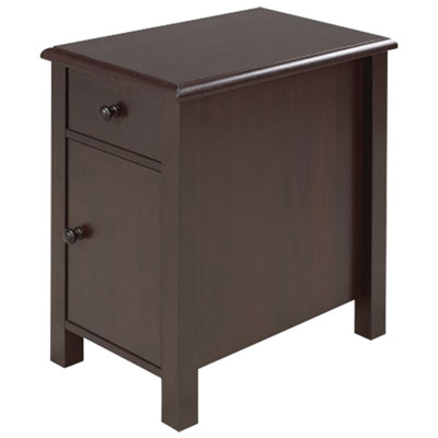 Image of Brassex Contemporary Telephone Stand with Storage with 2-Drawers - Dark Cherry