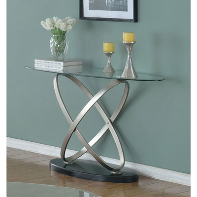 Chantal Contemporary Sofa Table - Silver