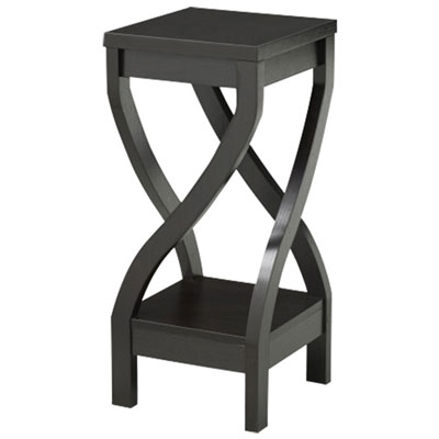 Brassex Contemporary Plant Stand with Shelf - Dark Cherry