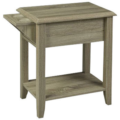 Brassex Modern Telephone Stand with Storage - Dark Taupe